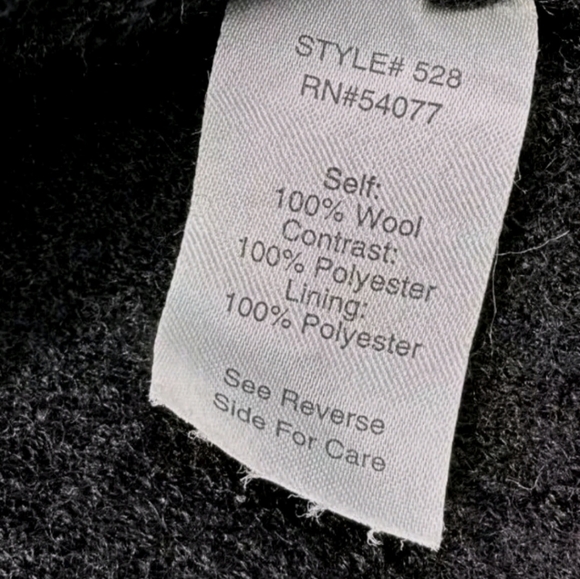 CAbi Black Wool Sweater Womens Size Sm Satin Ruffle Collar - Picture 11 of 11